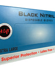 Hi Lift Black Nitrile Disposable Gloves 100 Gloves