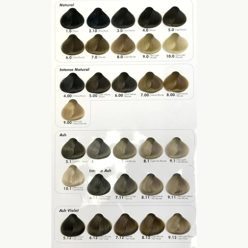 Cristalli Professional Colour Chart