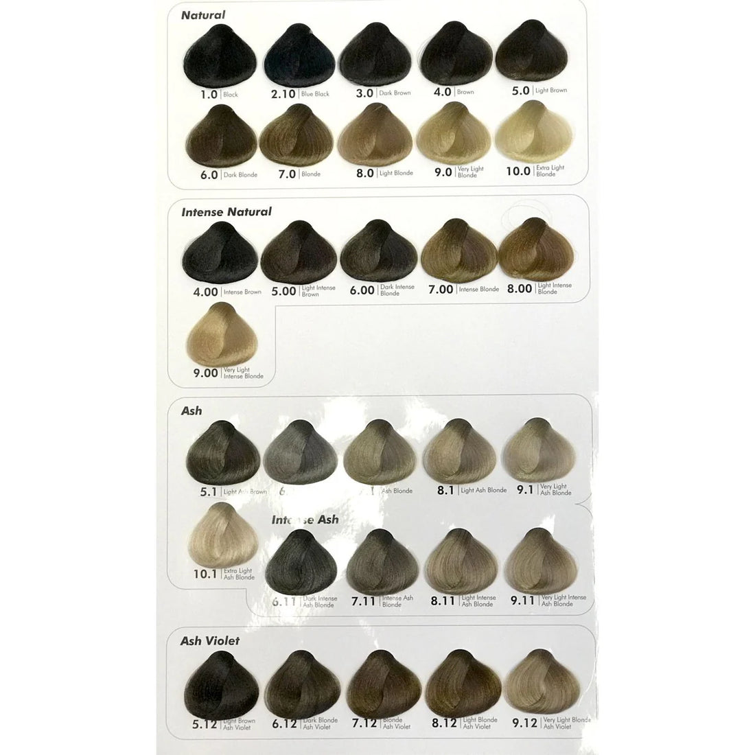 Cristalli Professional Colour Chart