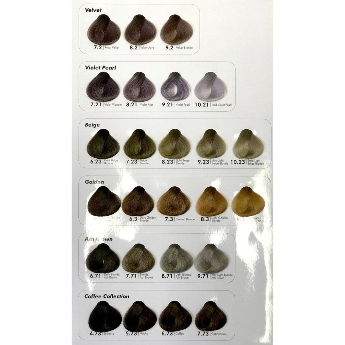 Cristalli Professional Colour Chart
