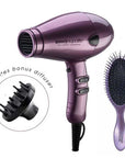 Speedy Supalite Ceramic Hair Dryer & Brush Pack Purple