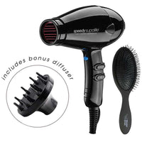 Speedy Supalite Ceramic Hair Dryer & Brush Pack Black