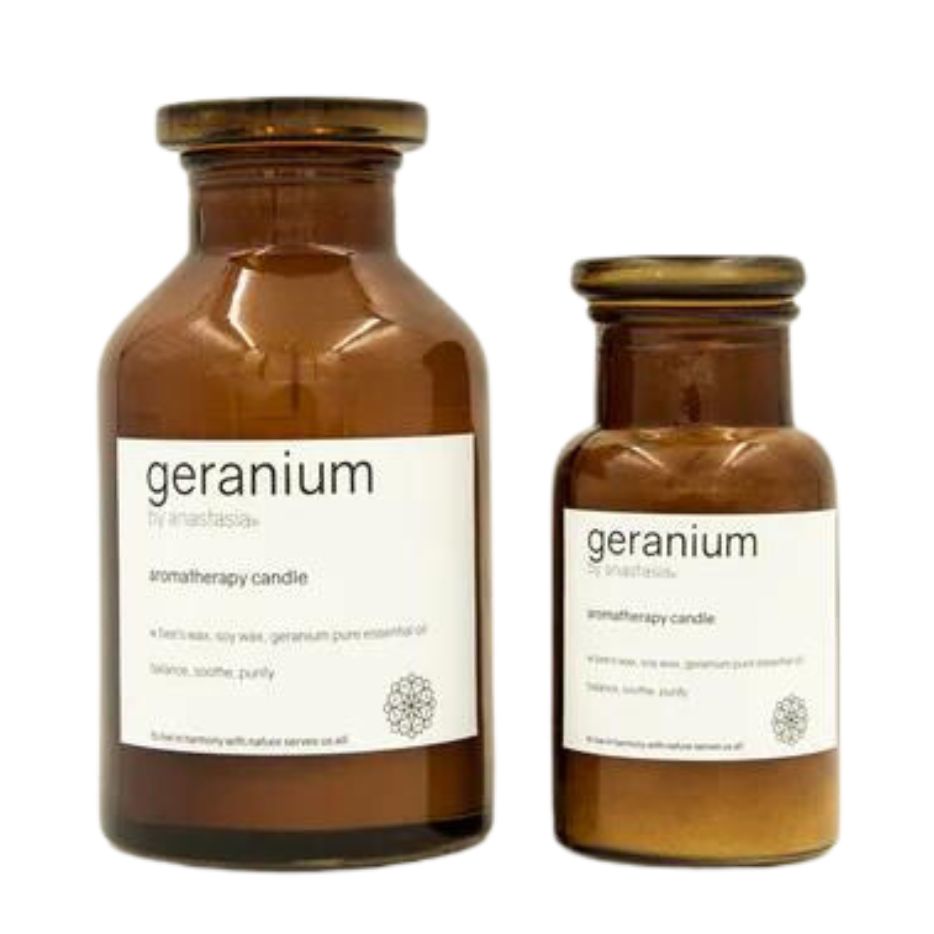 Geranium Aromatherapy Candle By Anastasia