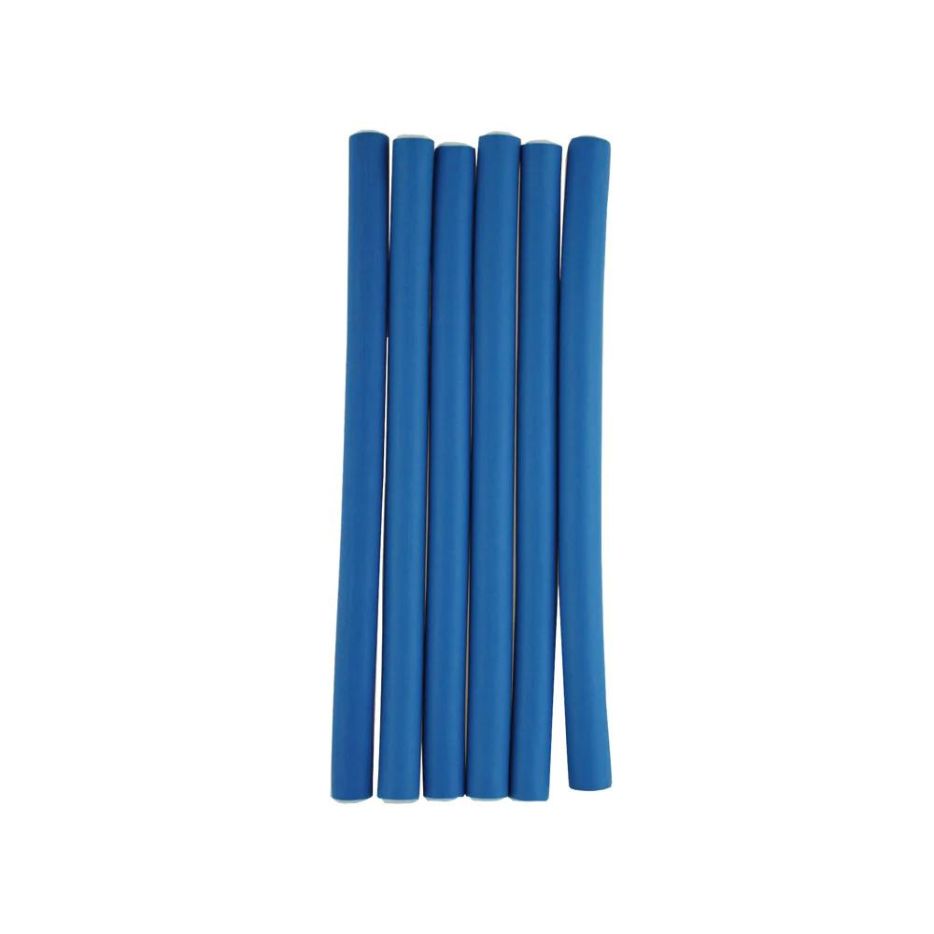 Hi Lift Flexible Rods Medium Blue 12mm x 180mm 12 pack Hair Supply Direct