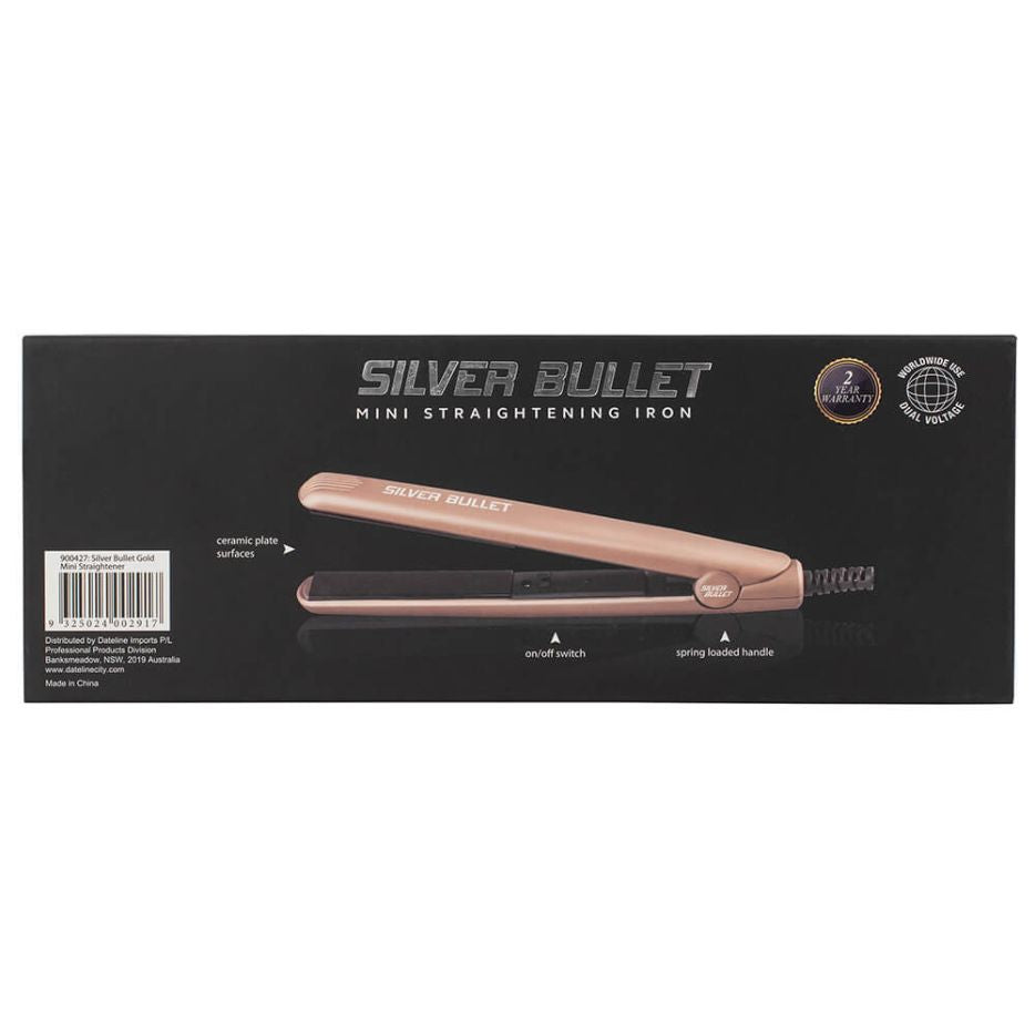 Silver Bullet Mini Straightening Iron Gold