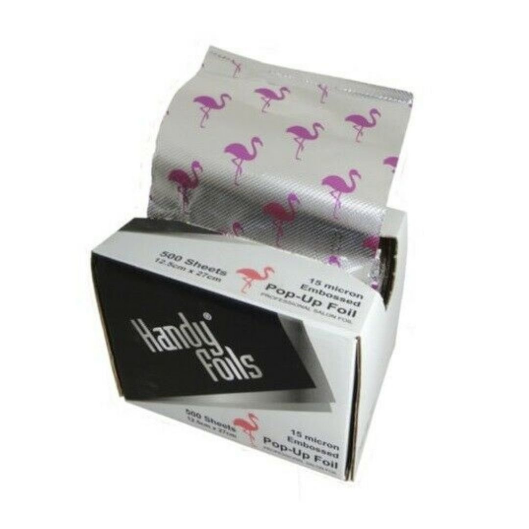 Handy Foils Embossed 15 Micron Pop-Up 500 Sheets Flamingo