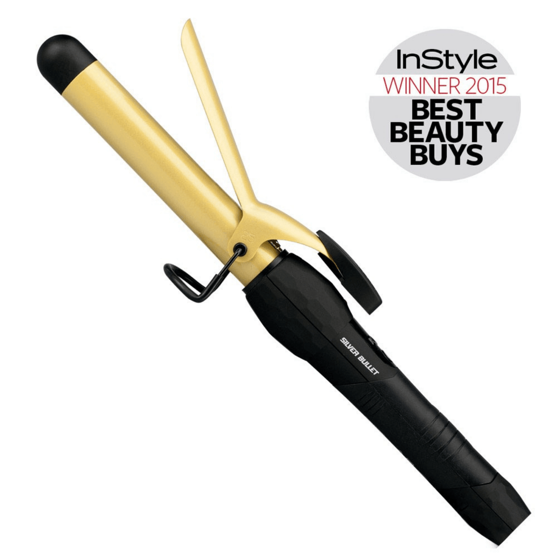 Silver Bullet Fastlane Ceramic Gold Curling Iron 25mm