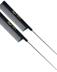 Krest Extra Long Metal Tail Combs Twin Pack