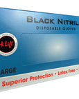 Hi Lift Black Nitrile Disposable Gloves 100 Gloves