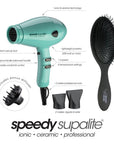 Speedy Supalite Ceramic Hair Dryer & Brush Pack Tiffany Blue