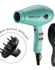 Speedy Supalite Ceramic Hair Dryer & Brush Pack Tiffany Blue
