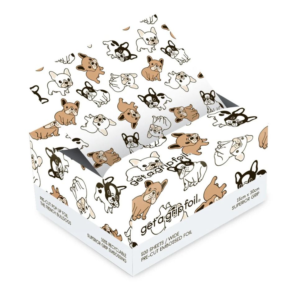 Get a Grip Pre-Cut Pop Up Foil Wide 500 Sheets The French Bulldogs