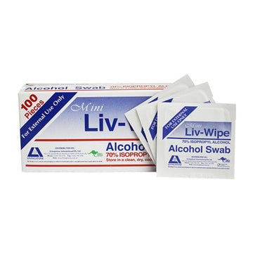 Liv-Wipe Alcohol Swabs 100 Pieces