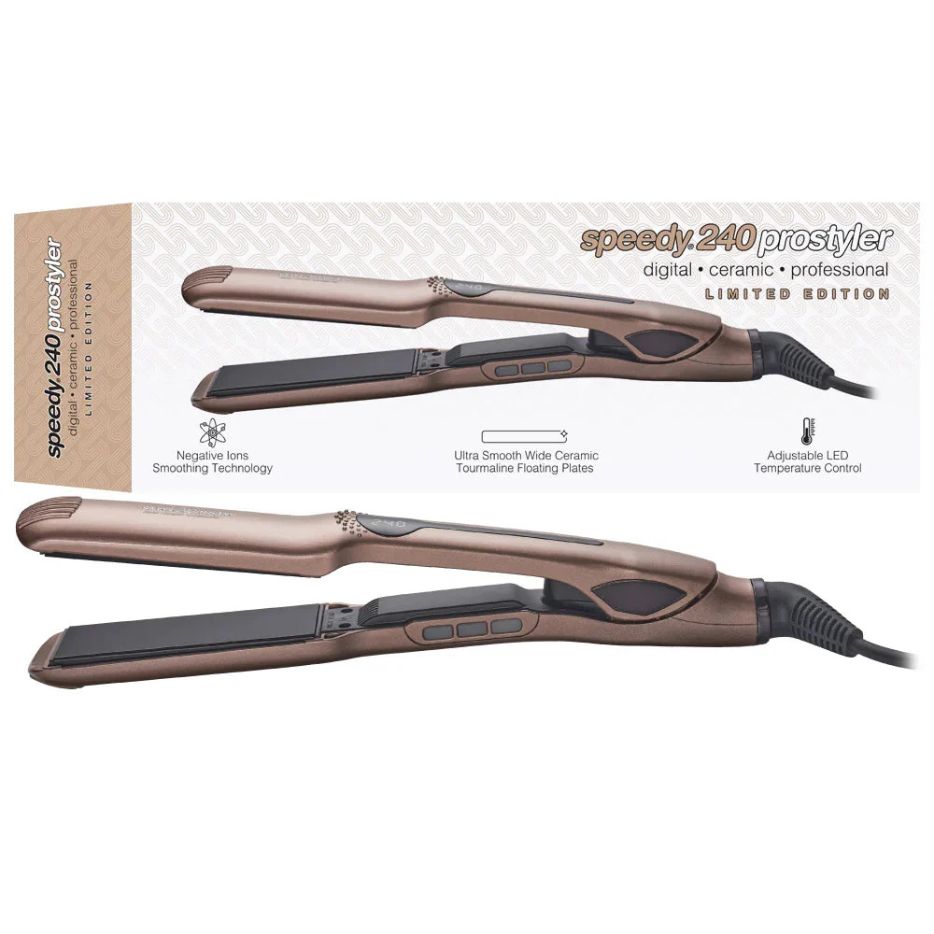 Speedy 240 ProStyler Hair Straightener Wide Plate Limited Edition Gold
