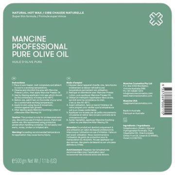 Mancine Pure Olive Oil Hot Wax 500g