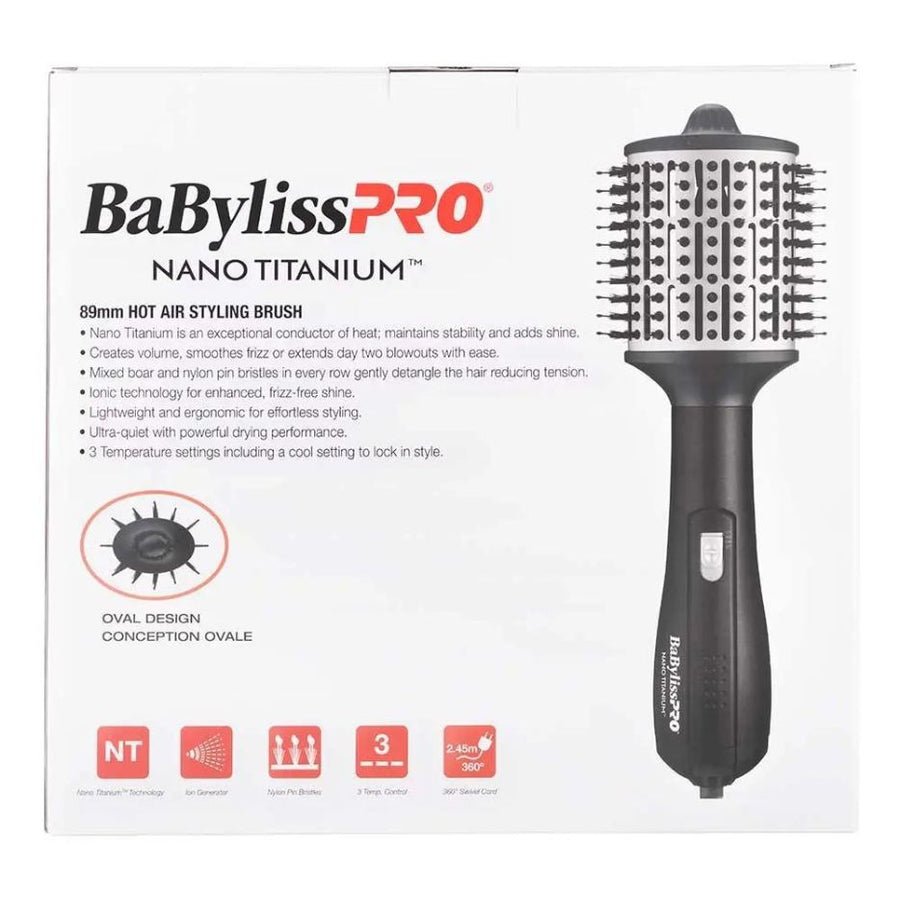 BaBylissPRO Nano Titanium Hot Air Styling Brush 89mm