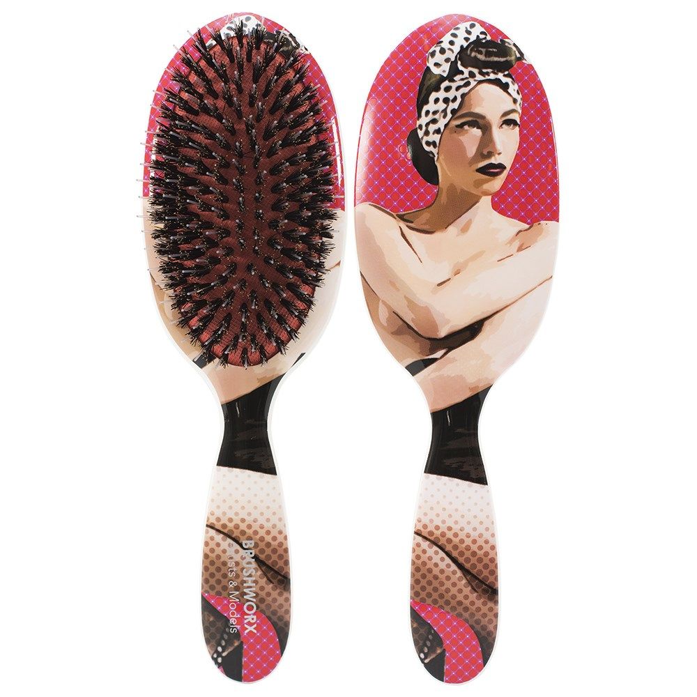 Brushworx Artists and Models Cushion Hair Brush - Miss Be Bop