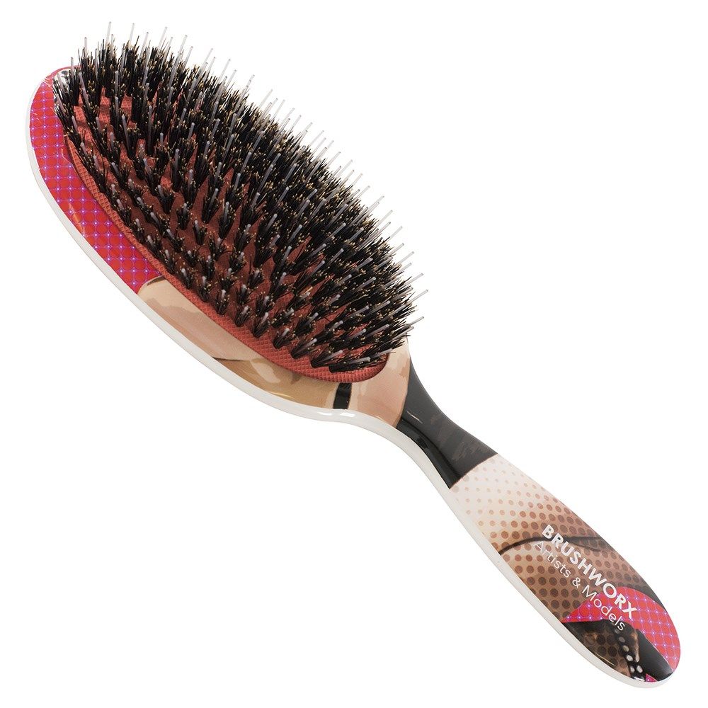 Brushworx Artists and Models Cushion Hair Brush - Miss Be Bop