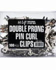 Hi Lift Double Prong Pin Curl Clips 100 Pieces