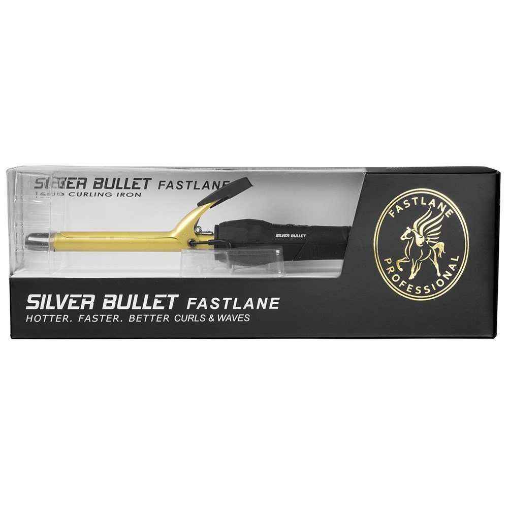 Silver Bullet Fastlane Ceramic Gold Curling Iron 19mm