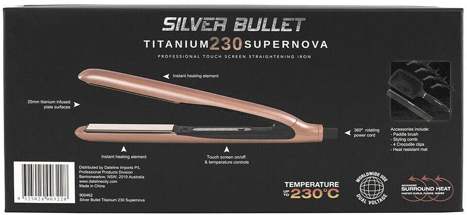 Silver Bullet Titanium 230 Supernova Touch Screen Hair Straightener