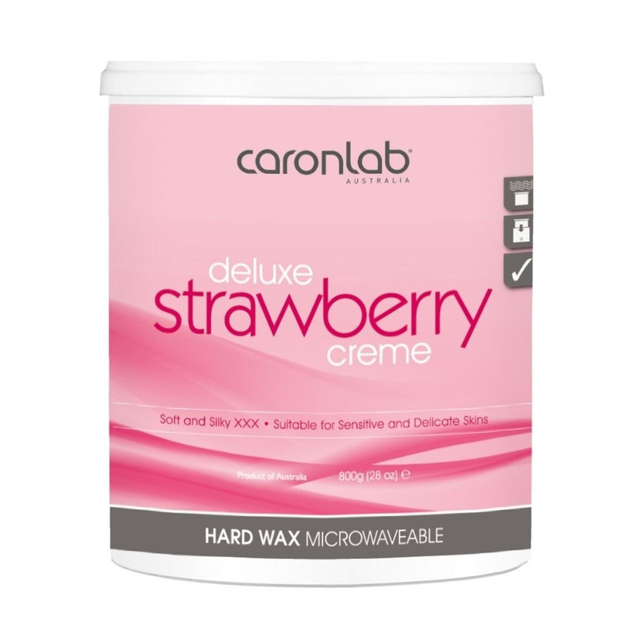 Caronlab Deluxe Strawberry Crème Strip Wax Microwaveable 800ml