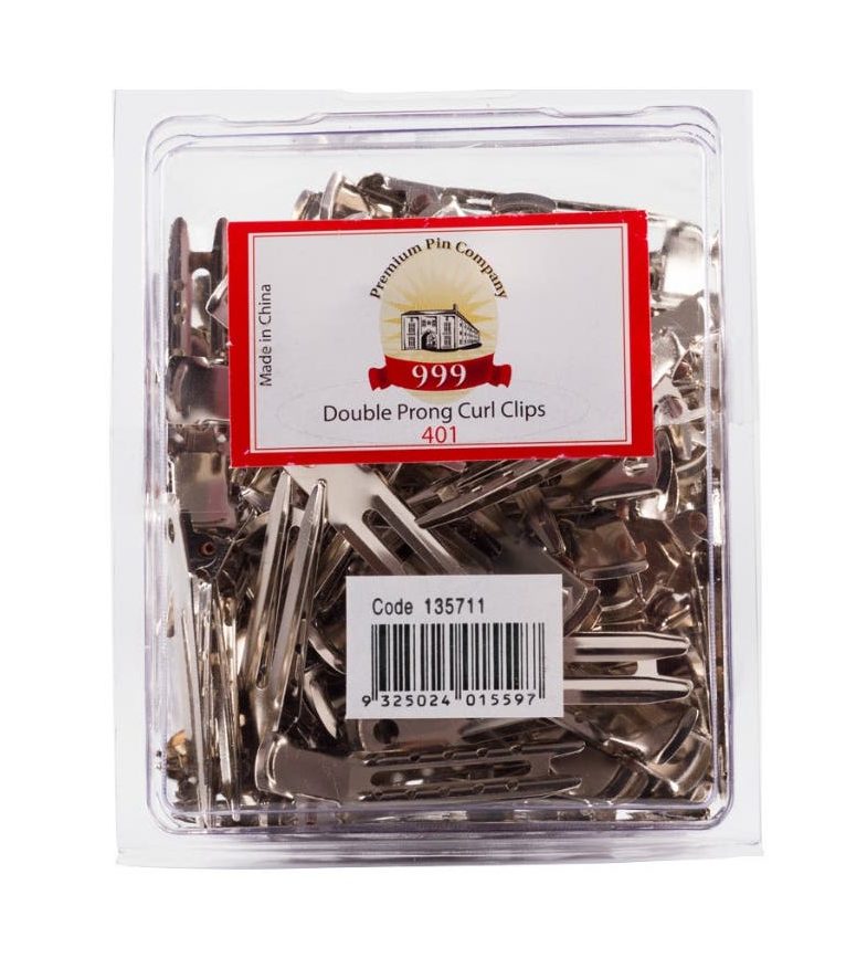 999 Double Prong Curl Clips 100 Pieces